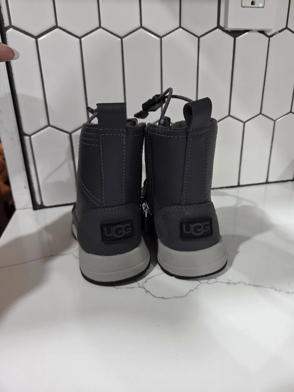 Ugg Boys Gray Winter Boots - Lightweight & Waterproof
